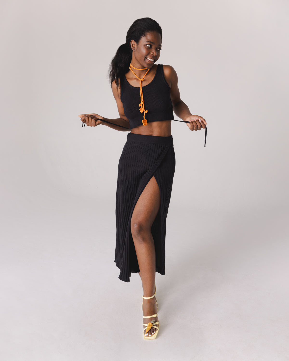 Šatrija Cotton Wrap Skirt Black