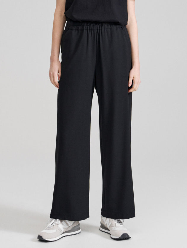 Elvi Wool Blend Pants Black