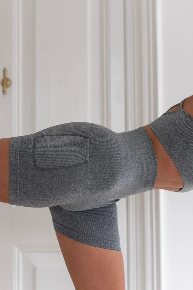 Ether Biker Shorts Heather Grey