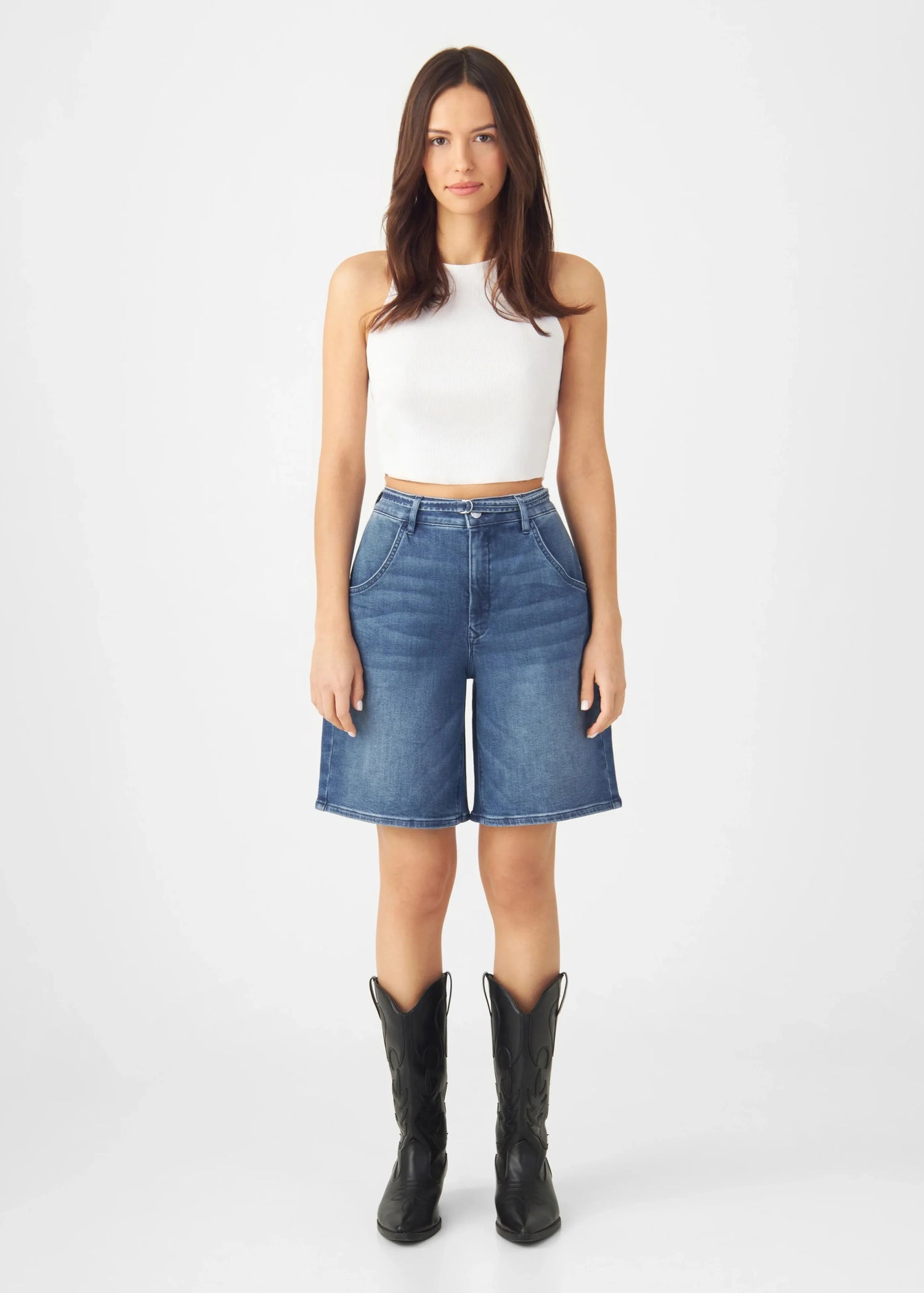 Blinky Soft Denim Shorts Vintage Blue