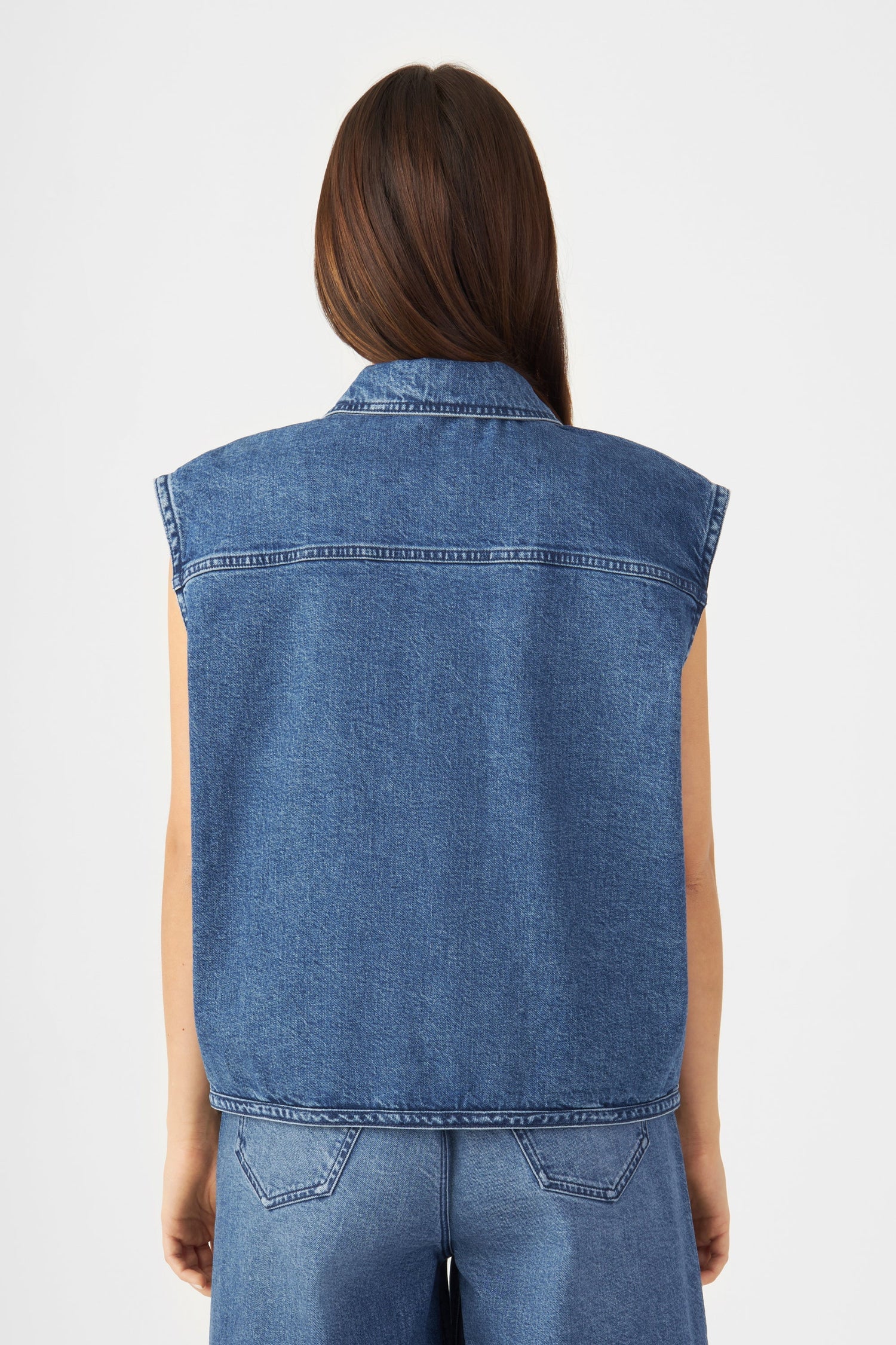 Lunar Minimal Stretch Biker Vest Medium Blue