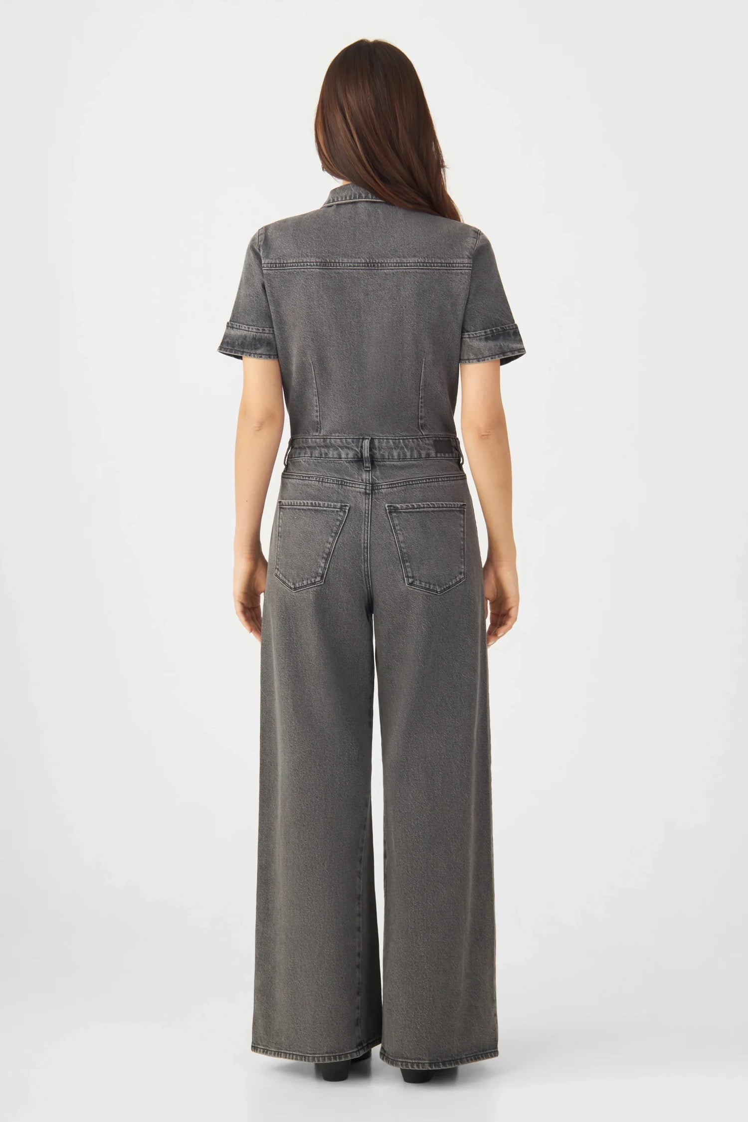 Twitter Minimal Stretch Overalls Dark Grey