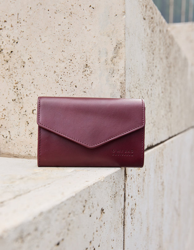 Jo's Purse Classic Leather Dark Cherry