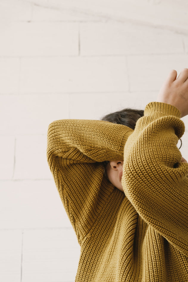 Kid's Golaf Knitted Sweater Mustard