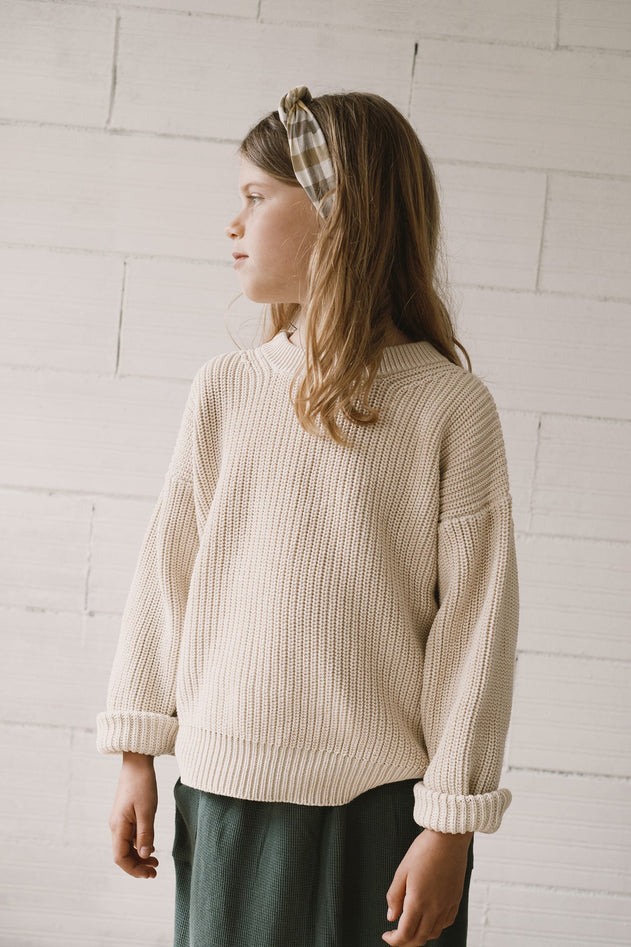 Kid's Golaf Knitted Sweater Beige