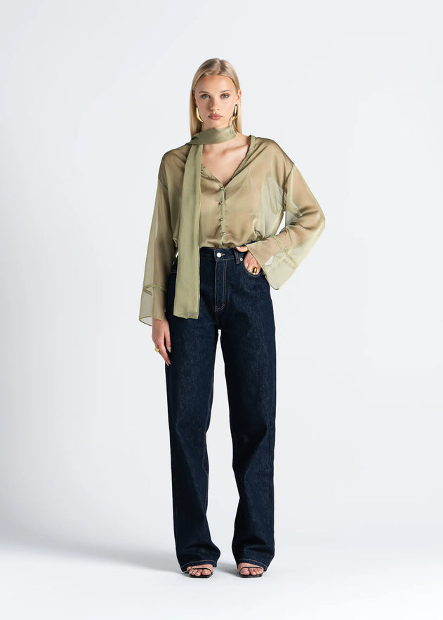 Knox Relaxed Straight Jeans Dark Blue