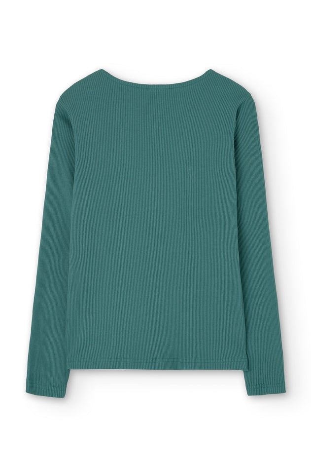 Gina Long Sleeved Crossover Top Sky Blue