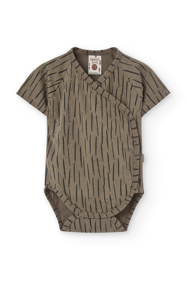 Baby's Haruka Kimono Bodysuit Brown Bark