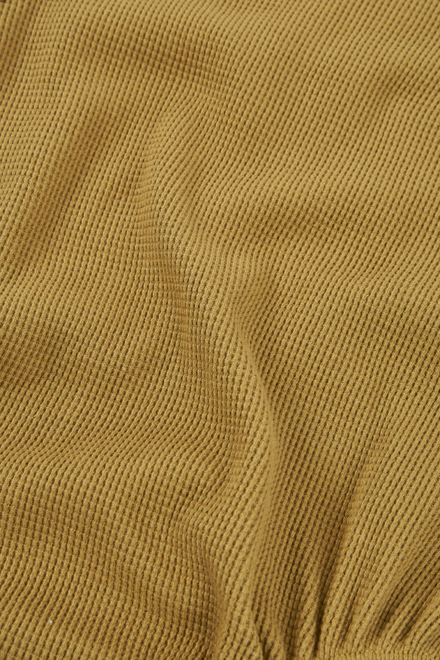 Baby's Haoa Waffle Romper Mustard
