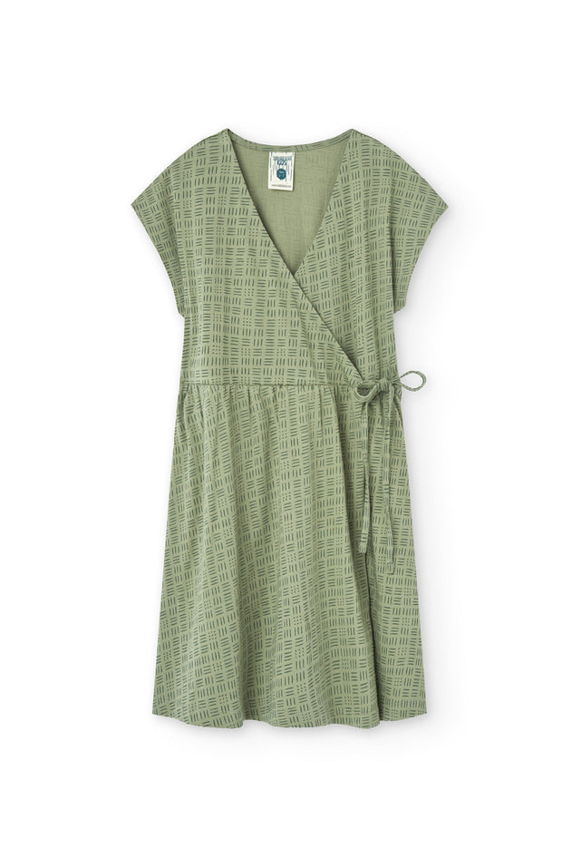 Kids' Hannia Wrap Dress Wicker Green