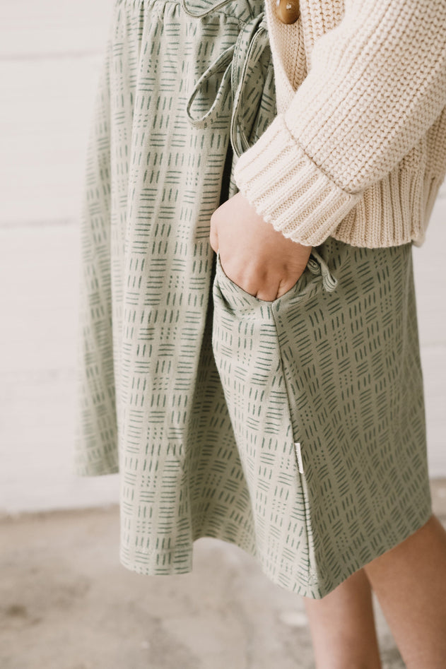 Kids' Hannia Wrap Dress Wicker Green