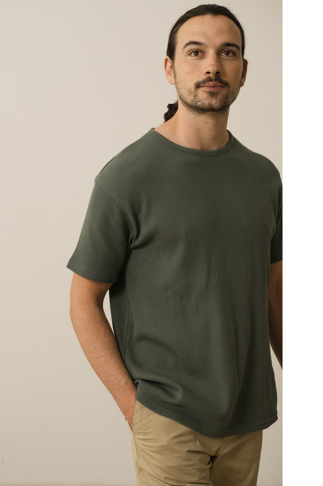 Men's Harmony Waffle T-Shirt Blue