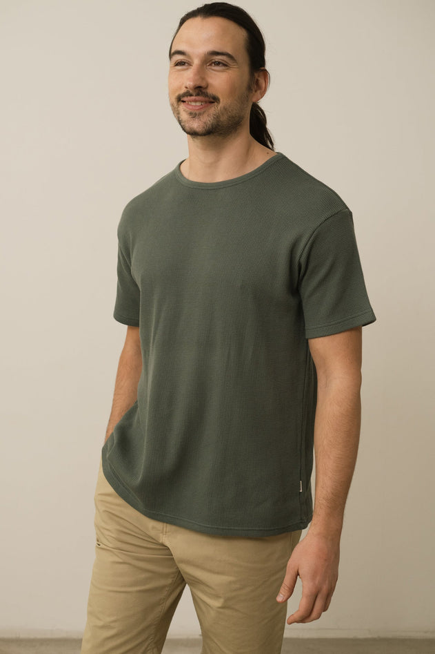 Men's Harmony Waffle T-Shirt Blue