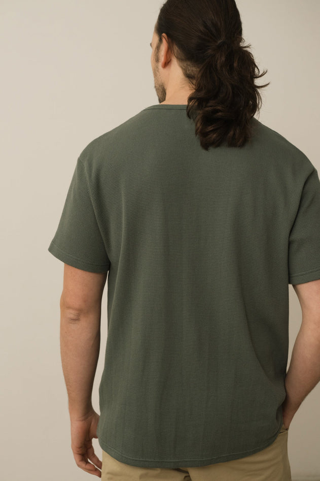 Men's Harmony Waffle T-Shirt Blue