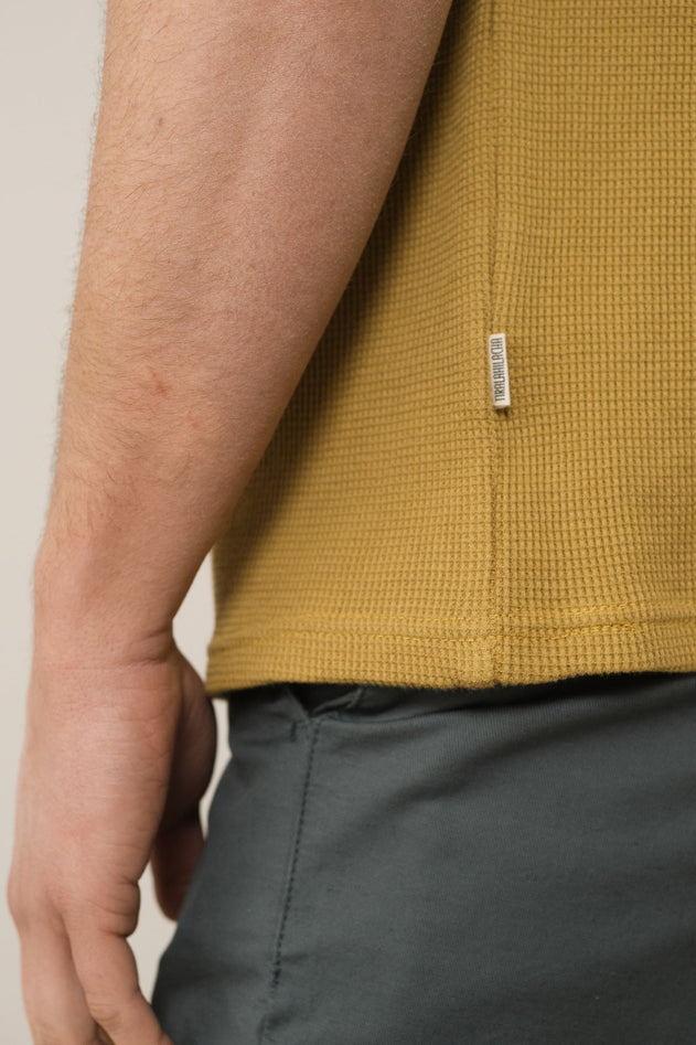 Men's Harmony Waffle T-Shirt Mustard