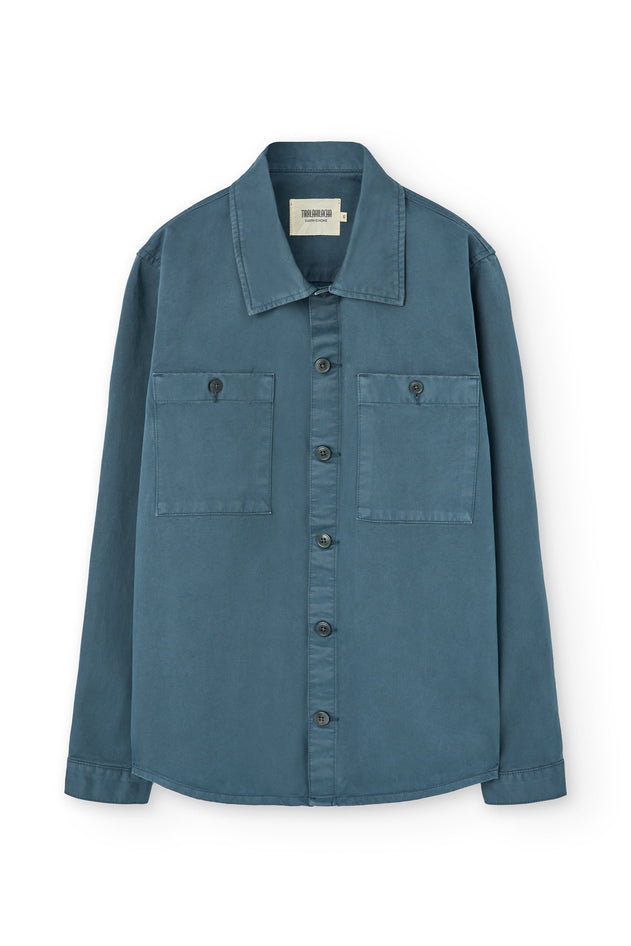 Helmut Unisex Organic Cotton Worker Overshirt Blue