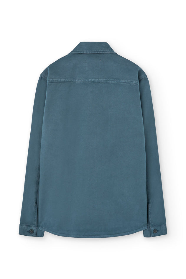 Helmut Unisex Organic Cotton Worker Overshirt Blue