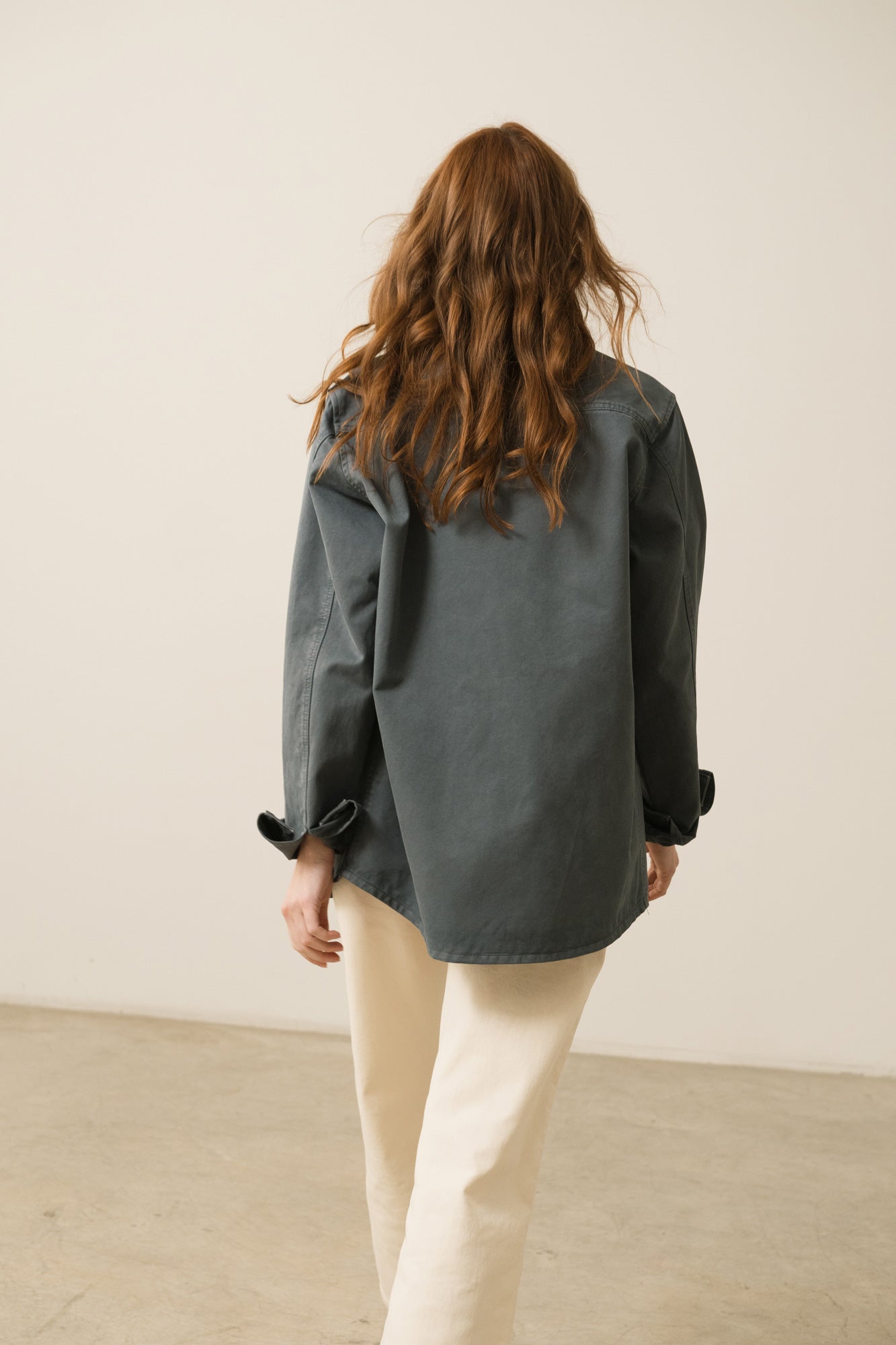 Helmut Unisex Organic Cotton Worker Overshirt Blue