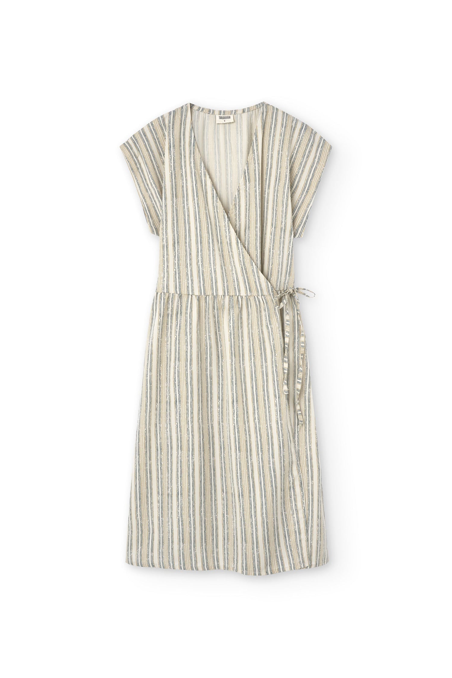 Hira Tencel Wrap Midi Dress Trace Print