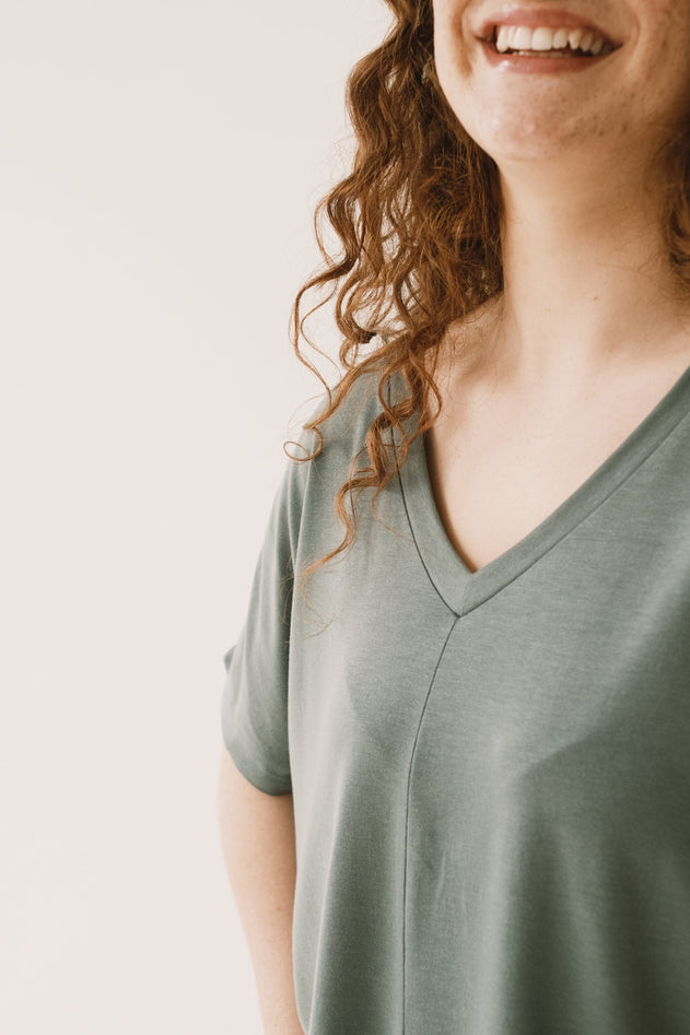 Hada Oversized Tencel T-Shirt Green