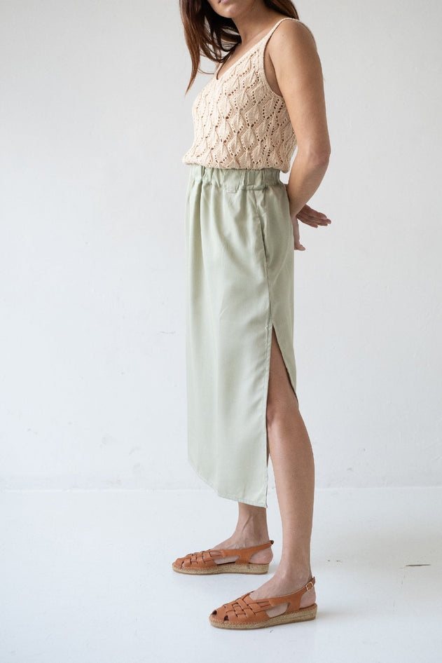 Halia Tencel Midi Skirt Green