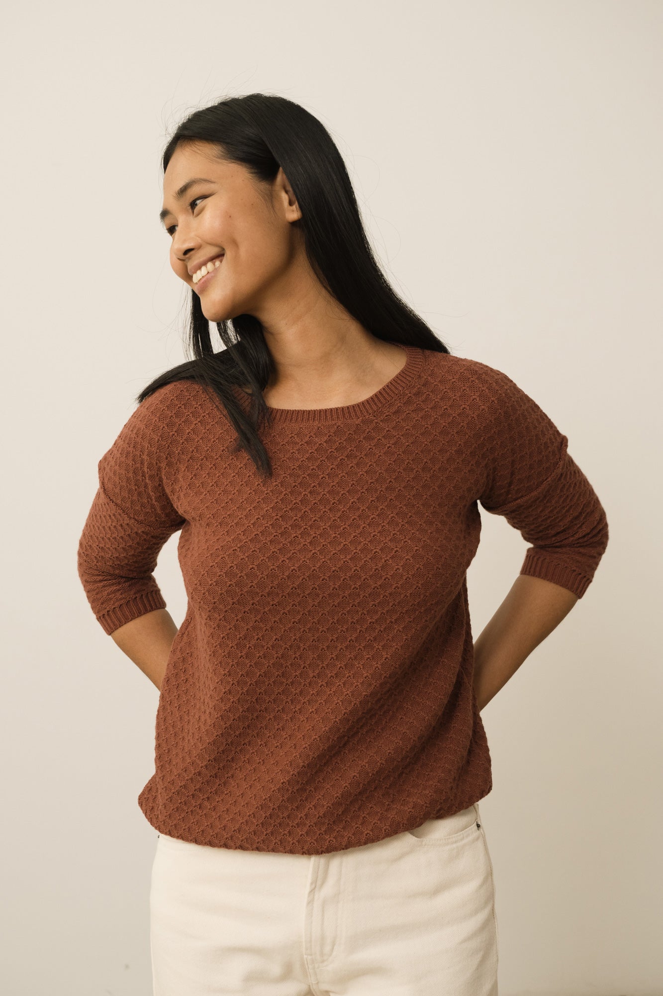 Hadi Organic Cotton Sweater Red