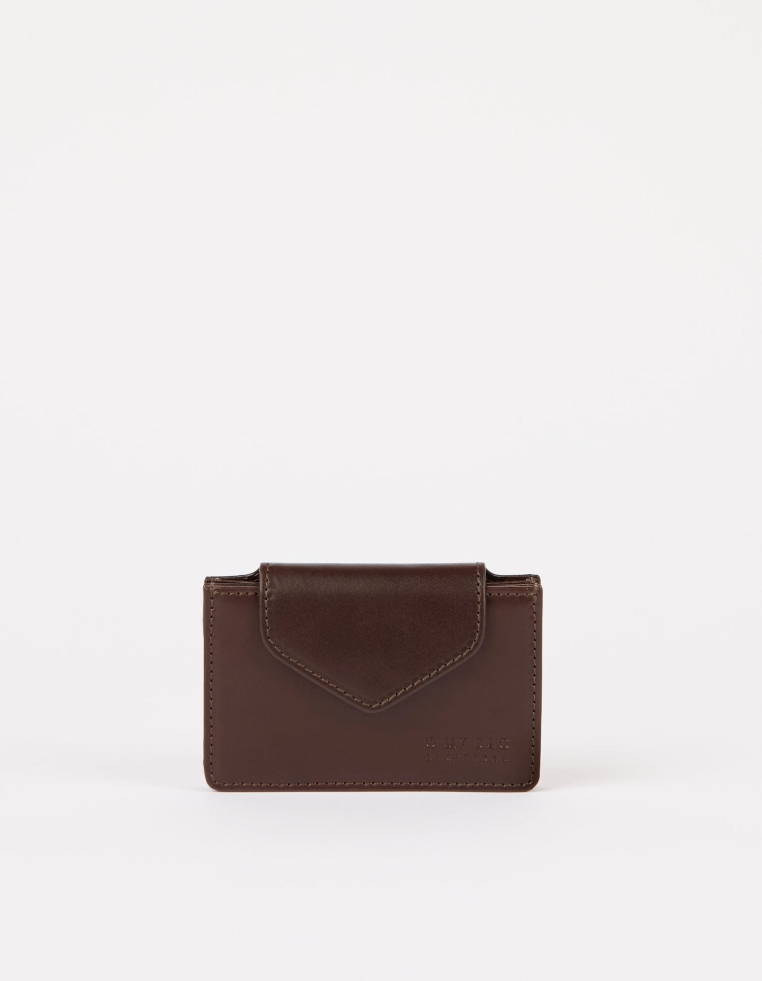 Harmonica Wallet Classic Leather Chocolate Brown