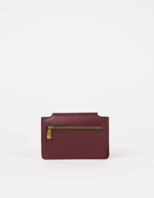Harmonica Wallet Classic Leather Dark Cherry