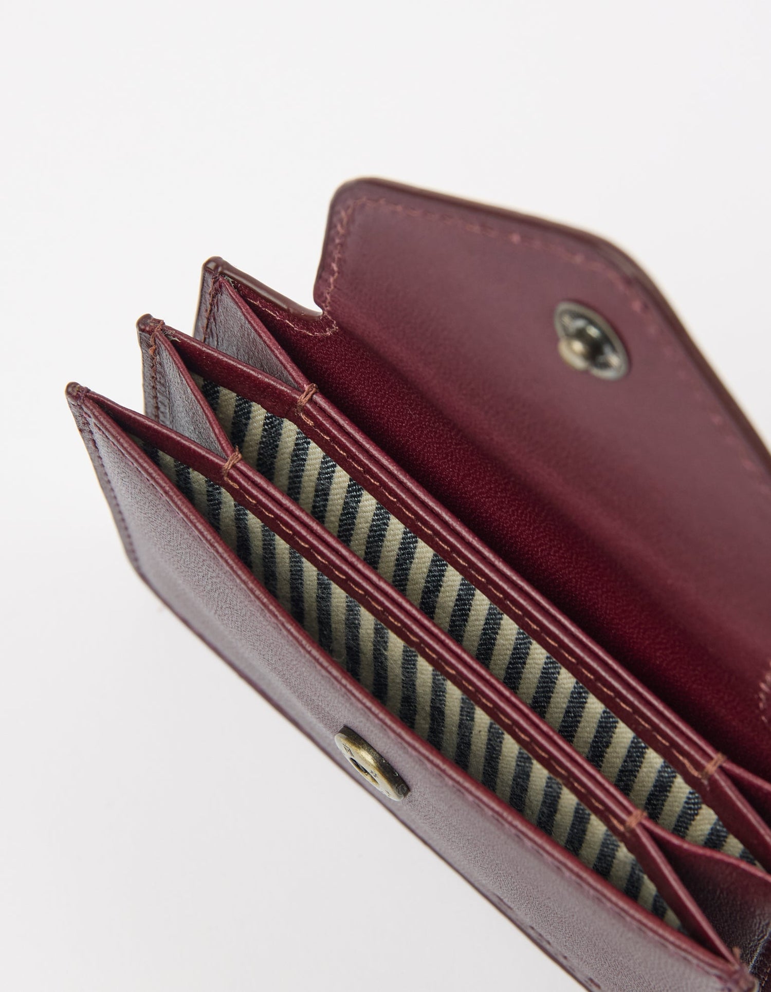 Harmonica Wallet Classic Leather Dark Cherry