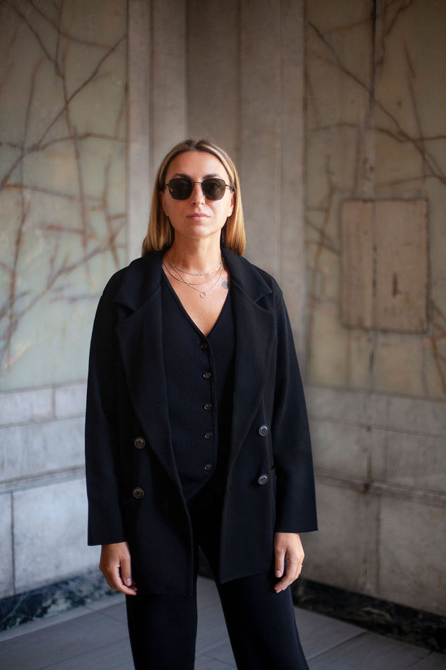 Ora, Forza & Galante Merino Co-ord Black