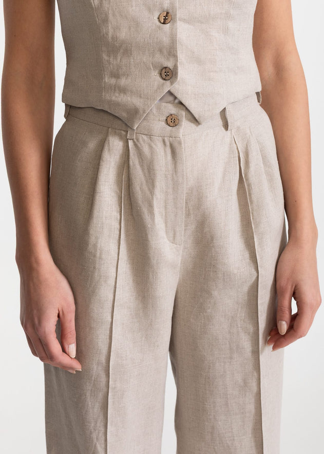 Women's Figa Linen Set Beige