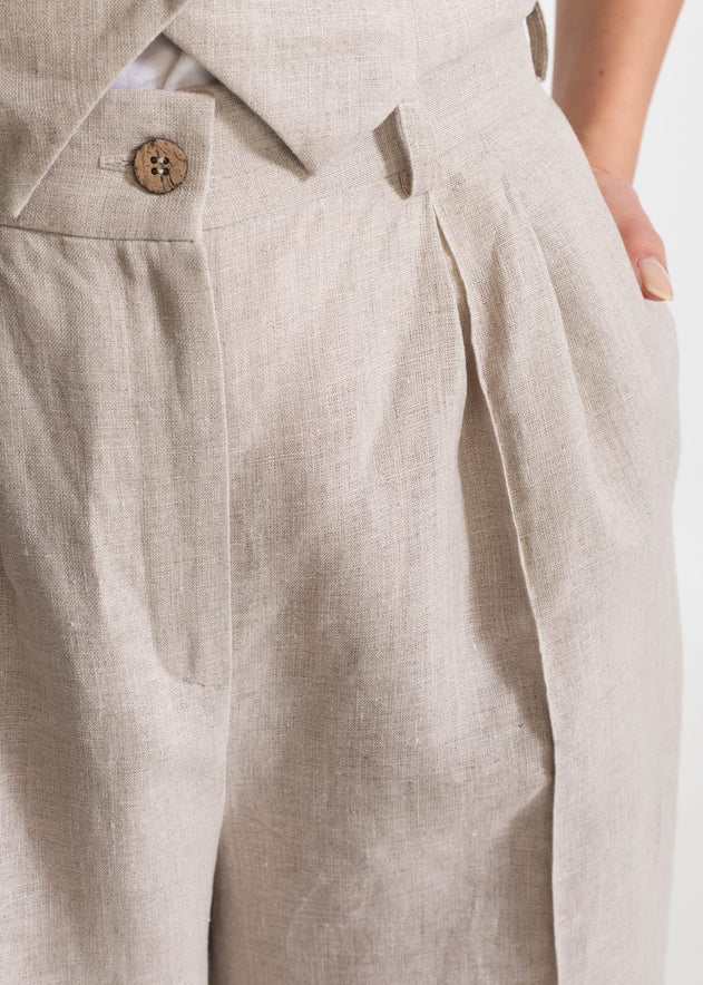 Women's Figa Linen Set Beige