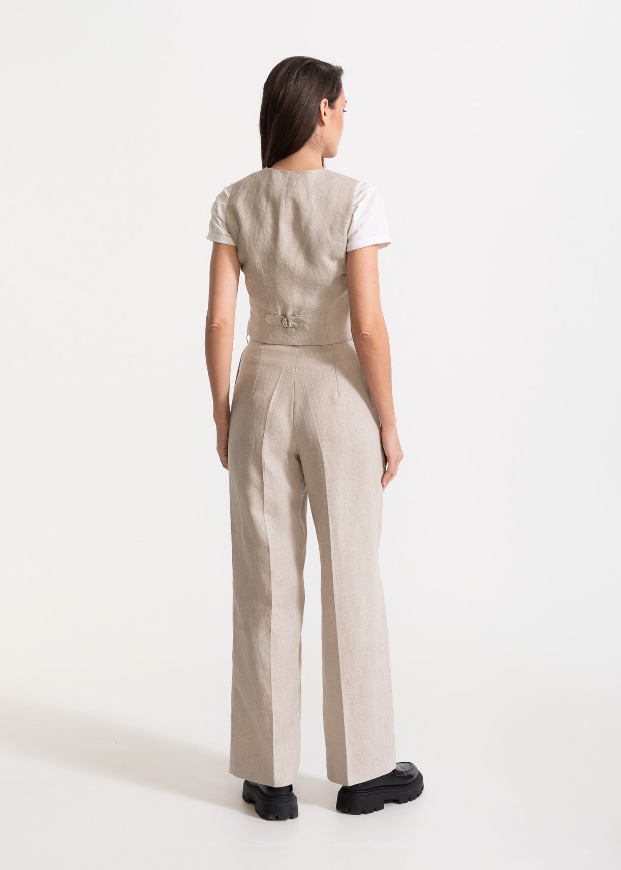 Women's Figa Linen Trousers Beige