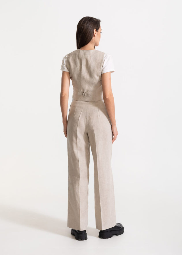 Women's Figa Linen Set Beige
