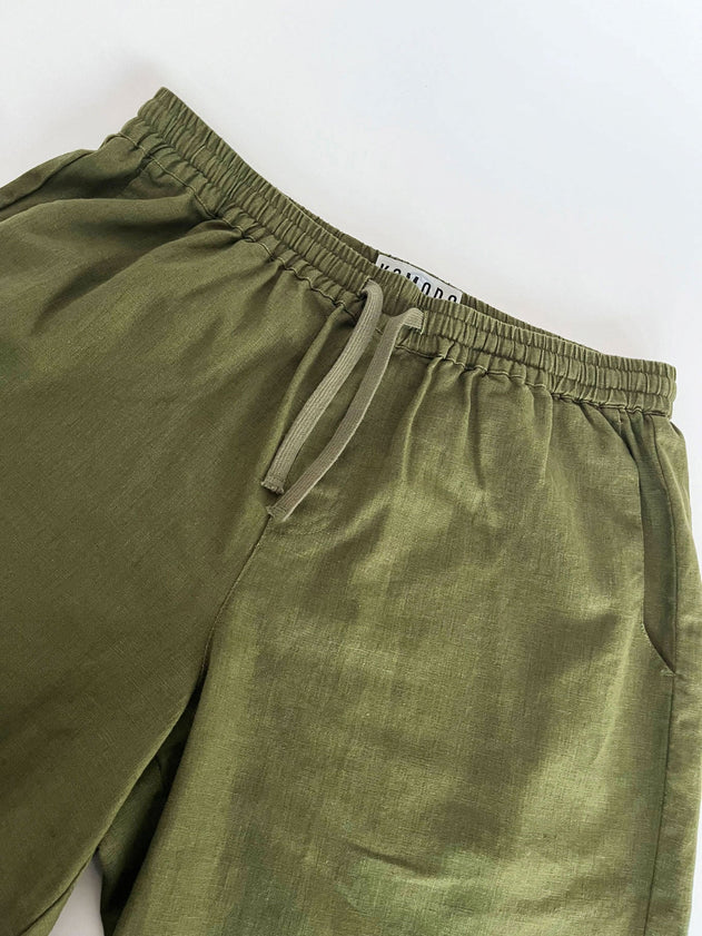 Jerry Linen/Cotton Shorts Khaki