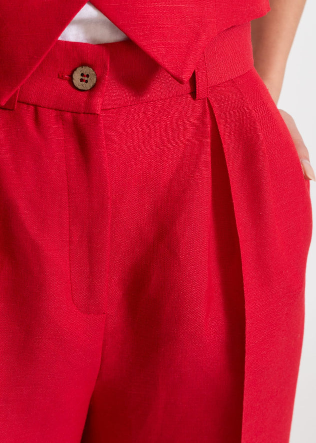 Women's Figa Linen Set Red
