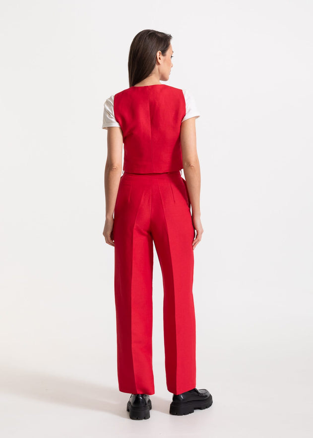 Women's Figa Linen Set Red