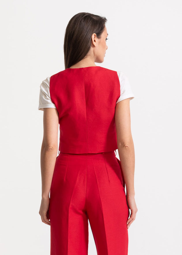 Women's Figa Linen Set Red