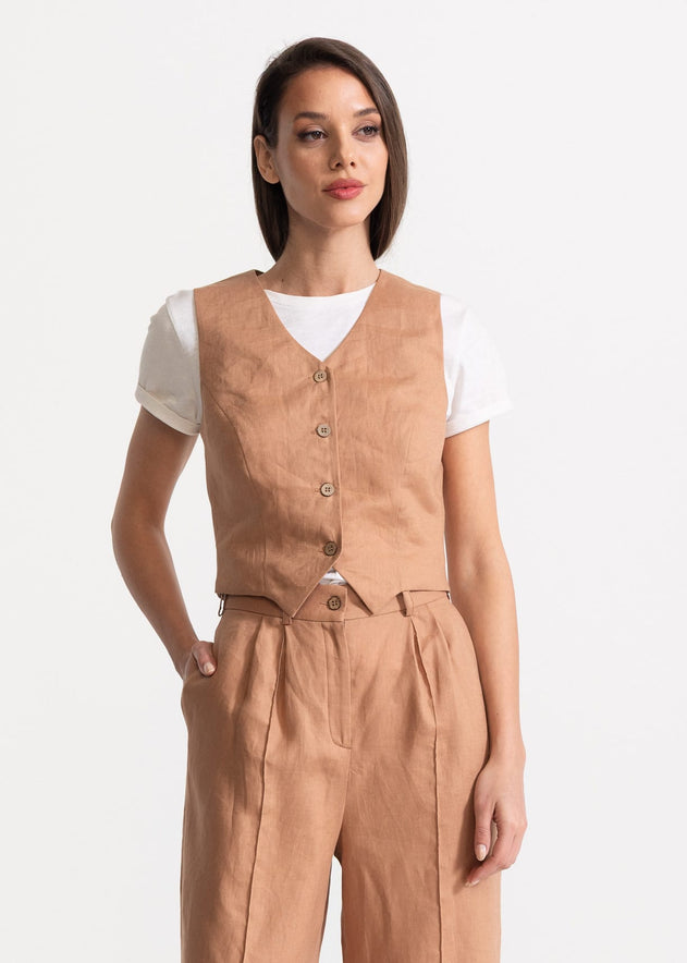 Women's Figa Linen Set Cappuccino