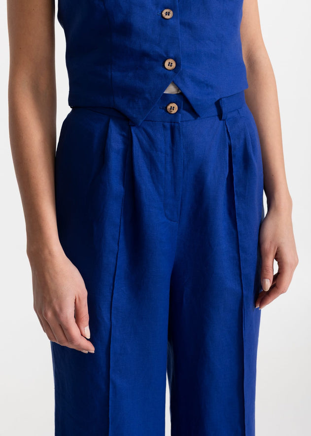 Women's Figa Linen Set Royal Blue