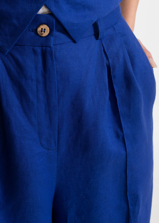 Women's Figa Linen Set Royal Blue