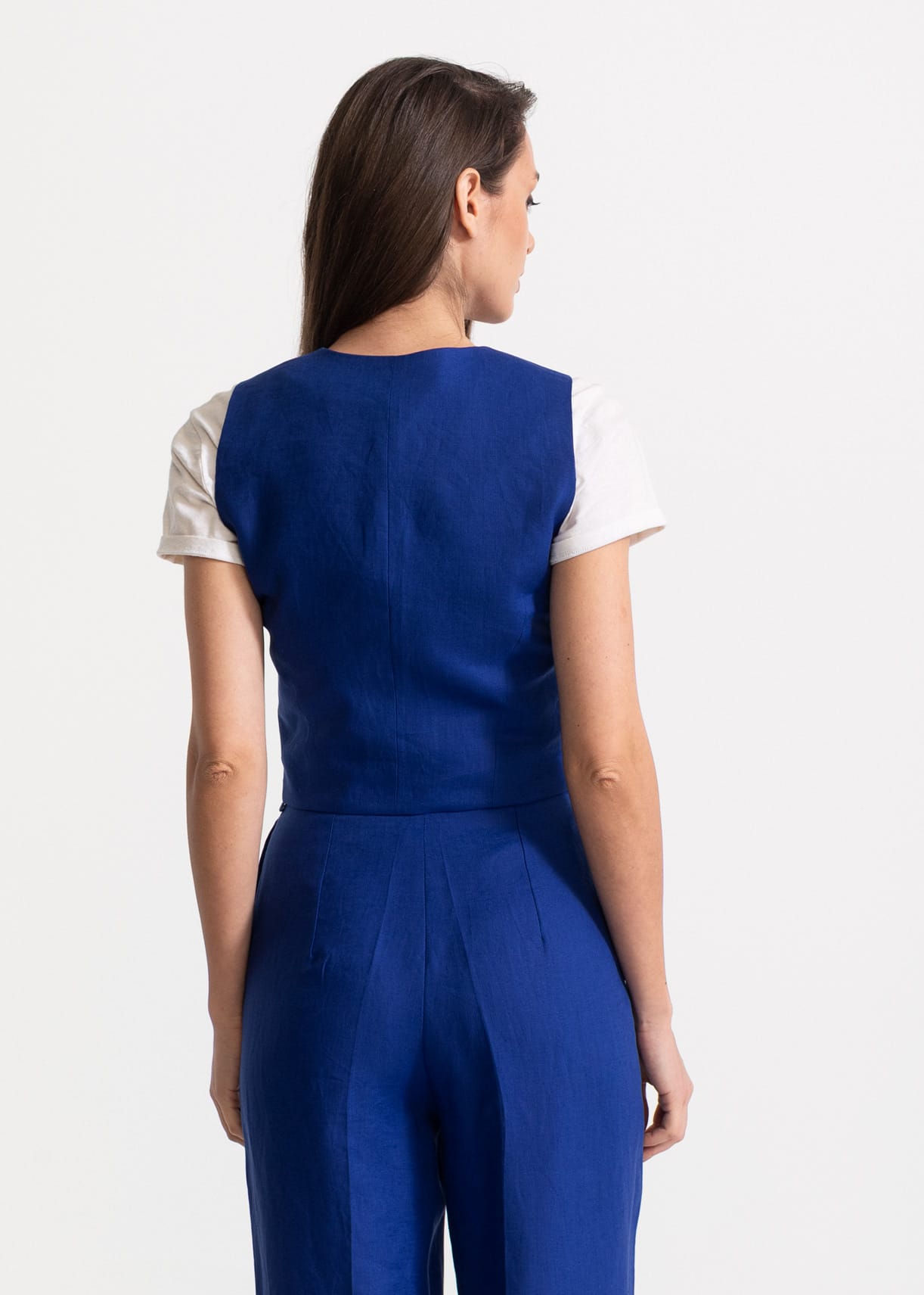 Women's Figa Linen Set Royal Blue
