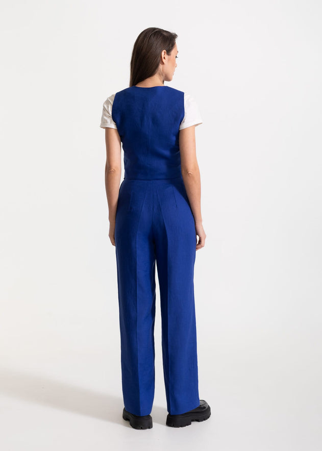 Women's Figa Linen Set Royal Blue