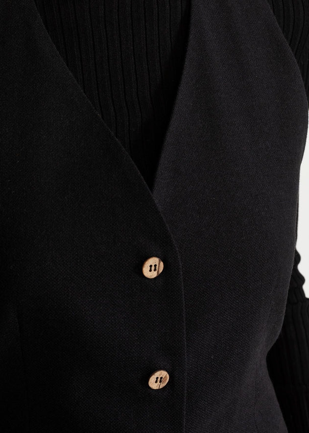 Women's Jina Wool Waistcoat Black