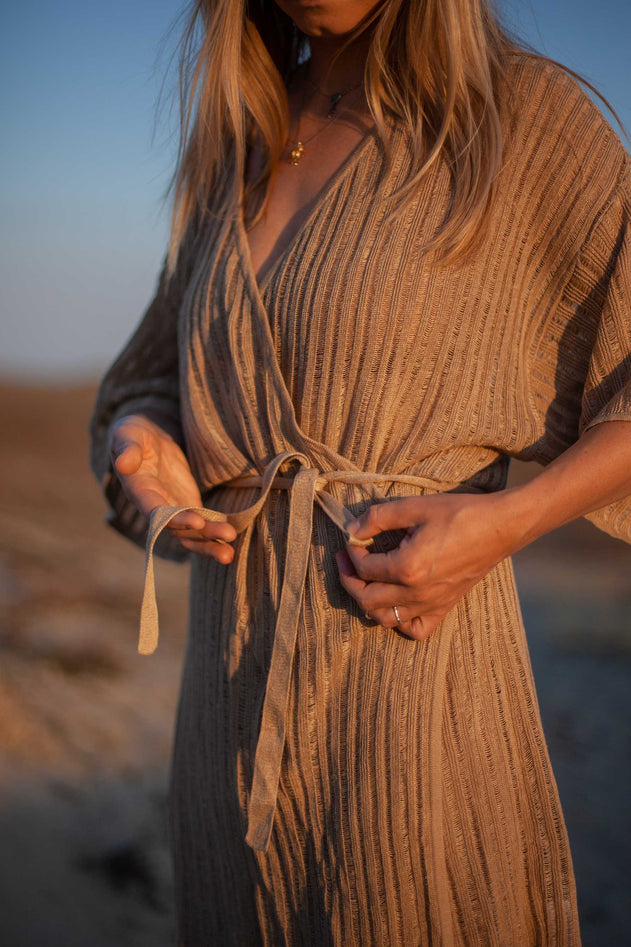 Sole Linen Beach Dress Sand