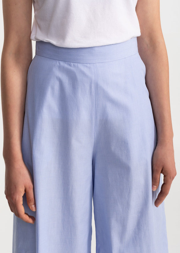 Women's Palazzo Cotton Pants Baby Blue
