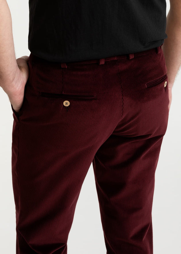 The Dacian Corduroy Trousers Burgundy