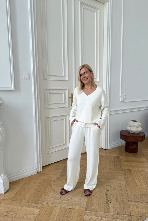 Amelié Knitted Trousers Ecru