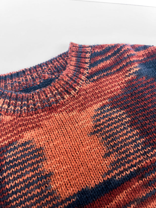 Sang Handknit Wool Jumper Terracotta