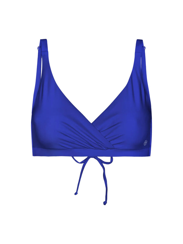 Istana Draped Bikini Top Cartel Blue